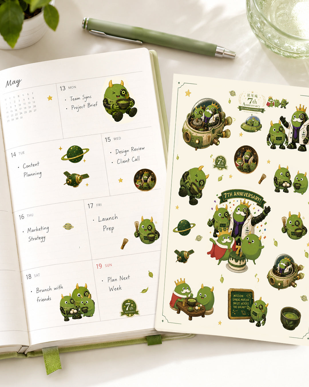 抹茶庵7周年記念 抹茶ドラゴン シール 限定500枚 | SPACE MATCHA