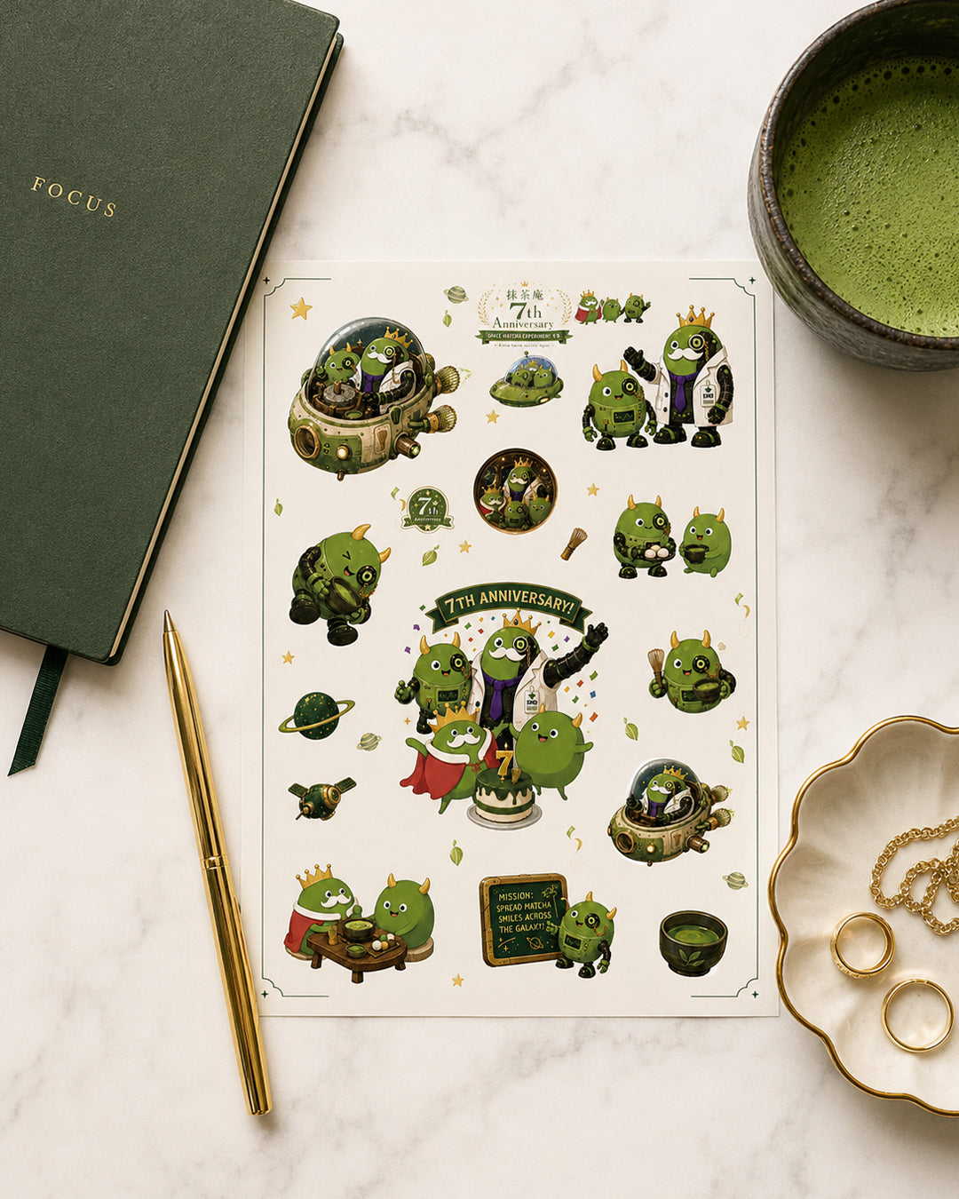抹茶庵7周年記念 抹茶ドラゴン シール 限定500枚 | SPACE MATCHA