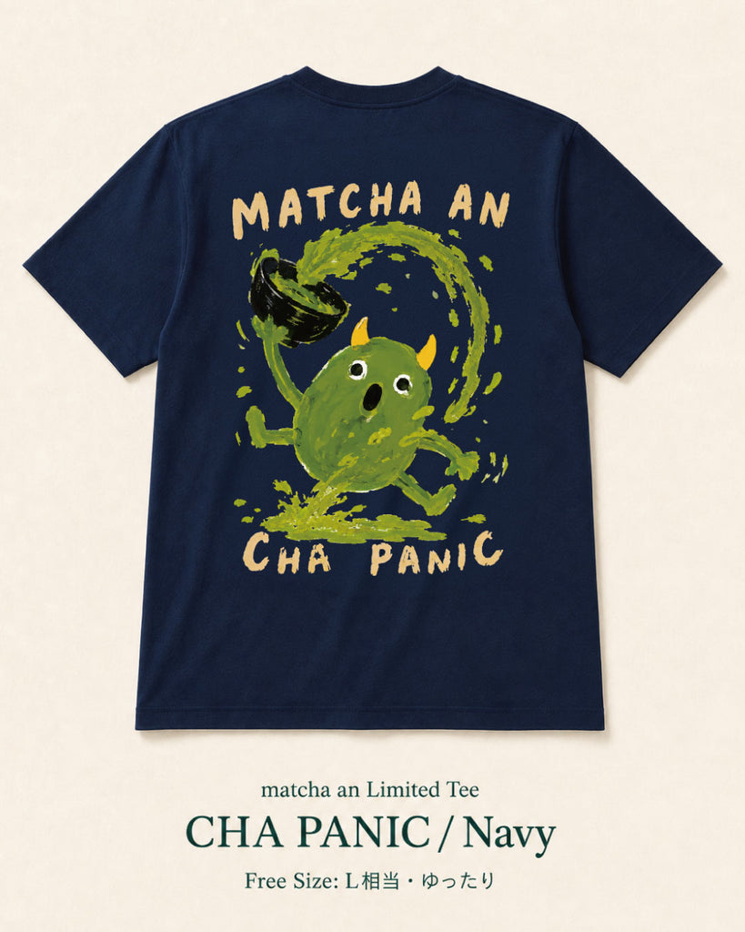 CHA PANIC 抹茶ドラゴンTシャツ バックプリント｜matcha an 7周年記念
