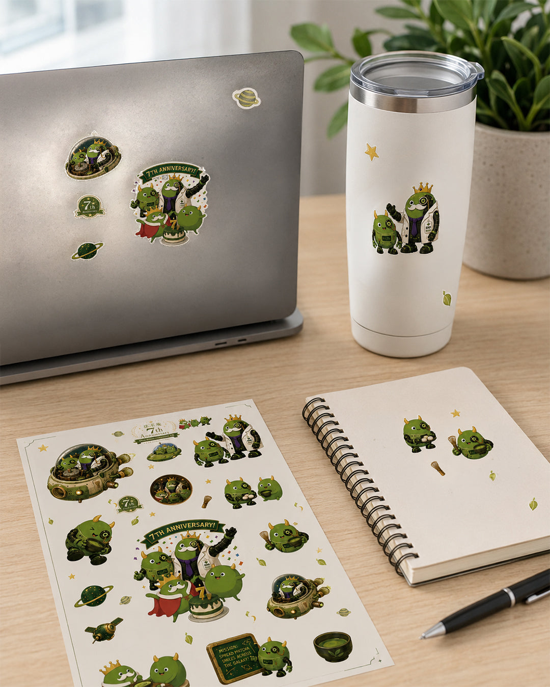 抹茶庵7周年記念 抹茶ドラゴン シール 限定500枚 | SPACE MATCHA