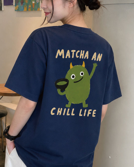 CHILL LIFE 抹茶ドラゴンTシャツ バックプリント｜matcha an 7周年記念